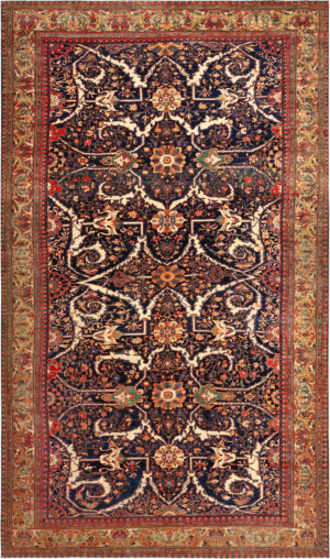 Large Antique Persian Farahan Sarouk Rug 74333 by Nazmiyal Rugs