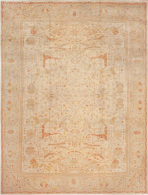 Large Antique Turkish Oushak Rug 74131 by Nazmiyal Rugs