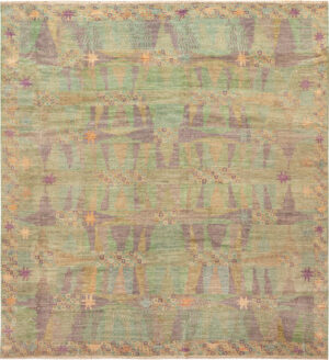 Modern Swedish Inspired Rug 74307 by Nazmiyal Rugs