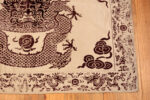 Right Corner of Antique Chinese Velvet Textile Right Corner of Antique Chinese Velvet Textile 74302 by Nazmiyal Rugs