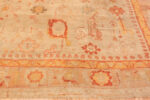Trim of Antique Turkish Oushak Rug Trim of Antique Turkish Oushak Rug 74155 by Nazmiyal Rugs