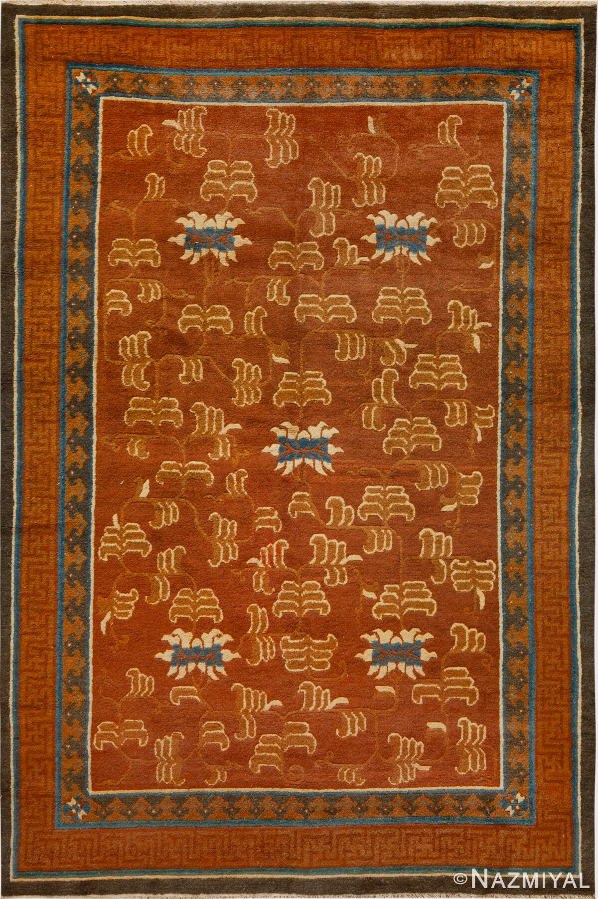 Antique Chinese Ningxia Rug 74303 by Nazmiyal Rugs