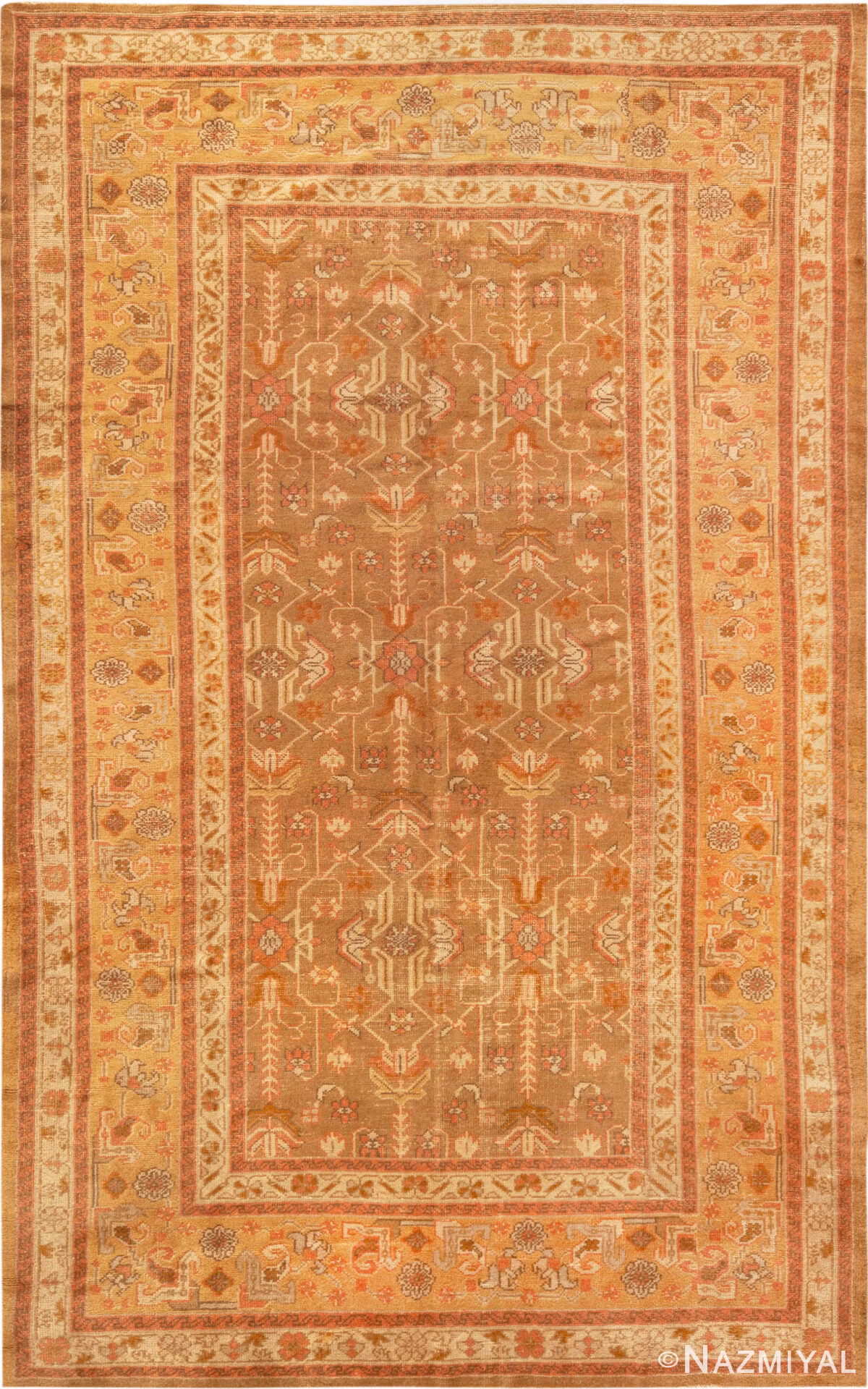 Antique Turkish Oushak Rug 74163 by Nazmiyal Rugs