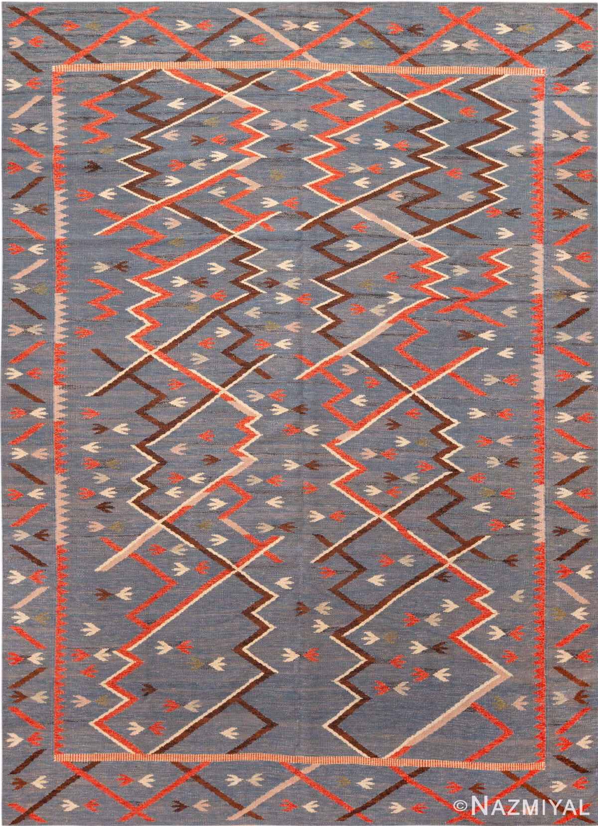 Modern Swedish-Inspired Kilim Rug 74313 by Nazmiyal Rugs