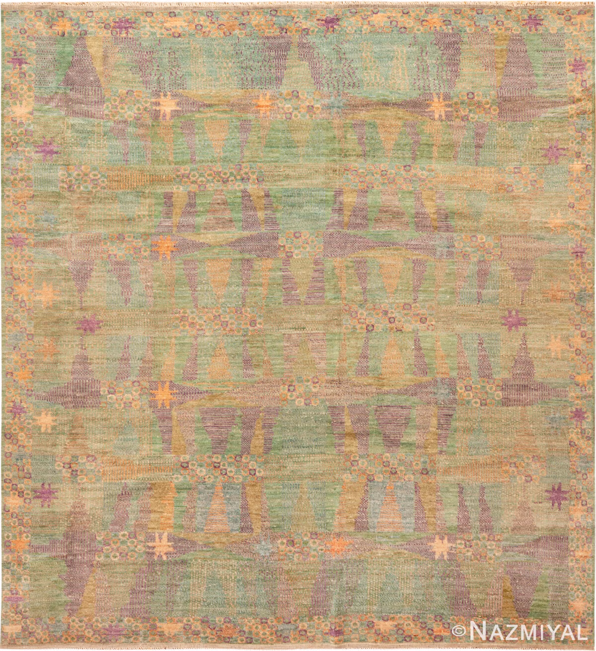 Modern Swedish Inspired Rug 74307 by Nazmiyal Rugs
