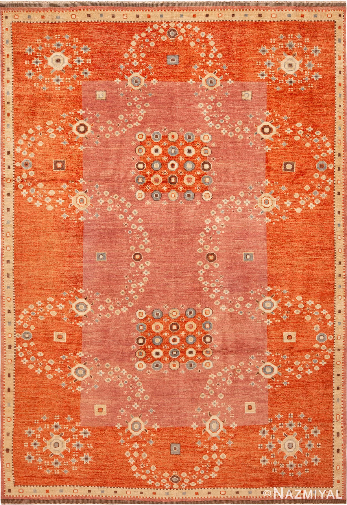 Modern Swedish Inspired Rug 74308 by Nazmiyal Rugs