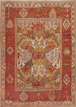 Antique Turkish Oushak Rug 74421 by Nazmiyal Rugs