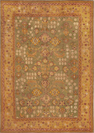 Antique Turkish Oushak Rug 74422 by Nazmiyal Rugs
