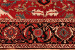 Border of Antique Persian Heriz 74331 by Nazmiyal Rugs