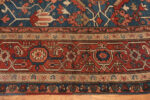 Border of Antique Persian Heriz Rug 74330 by Nazmiyal Rugs