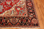 Corner of Antique Persian Heriz 74331 by Nazmiyal Rugs