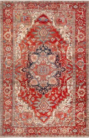 Large Antique Persian Heriz Rug 74403 by Nazmiyal Rugs