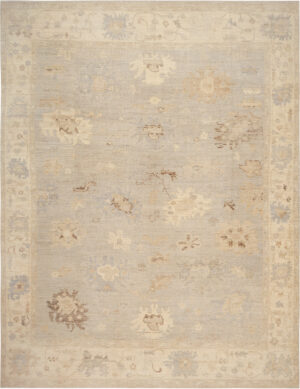 Modern Central Asian Oushak Rug 61279 by Nazmiyal Rugs