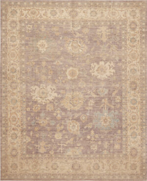 Modern Central Asian Oushak Rug 61287 by Nazmiyal Rugs