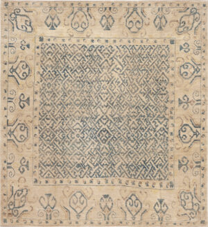 Modern Central Asian Oushak Rug 61288 by Nazmiyal Rugs