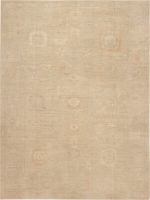 Modern Central Asian Oushak Rug 61290 by Nazmiyal Rugs