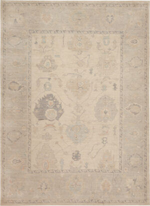 Modern Central Asian Oushak Rug 61296 by Nazmiyal Rugs