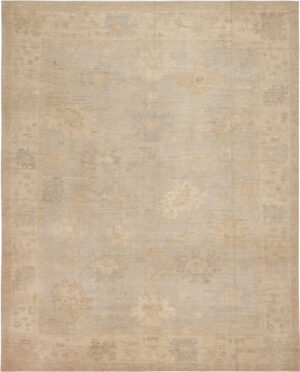 Modern Central Asian Oushak Rug 61300 by Nazmiyal Rugs
