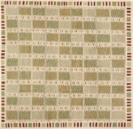 Modern Swedish-Style Kilim Rug Green Gridded Modern Swedish-Style Kilim Rug 74393 by Nazmiyal Collection