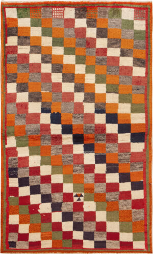 Vintage Persian Gabbeh Rug 74348 by Nazmiyal Rugs