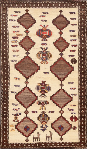 Vintage Persian Gabbeh Rug 74359 by Nazmiyal Rugs