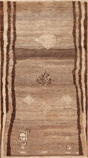 Vintage Persian Gabbeh Rug 74362 by Nazmiyal Rugs