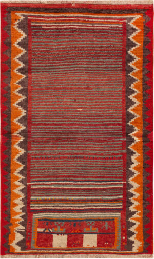 Vintage Persian Gabbeh Rug 74364 by Nazmiyal Rugs