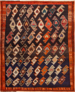 Vintage Persian Gabbeh Rug 74366 by Nazmiyal Rugs