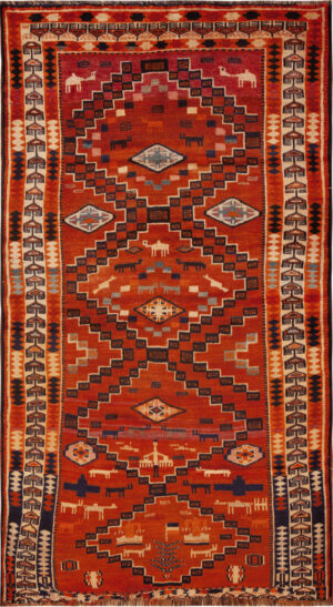 Vintage Persian Gabbeh Rug 74371 by Nazmiyal Rugs