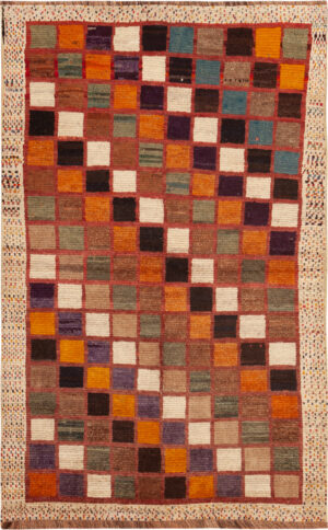 Vintage Persian Gabbeh Rug 74385 by Nazmiyal Rugs