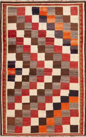 Vintage Persian Gabbeh Rug 74387 by Nazmiyal Rugs