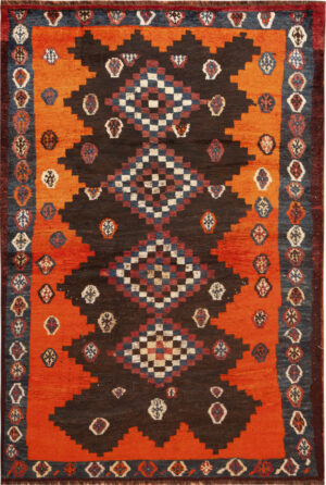 Vintage Persian Gabbeh Rug 74389 by Nazmiyal Rugs