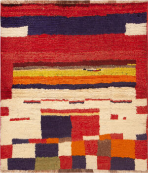 Vintage Persian Gabbeh Rug 74390 by Nazmiyal Rugs