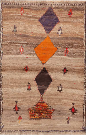 Vintage Persian Gabbeh Rug 74358 by Nazmiyal Rugs