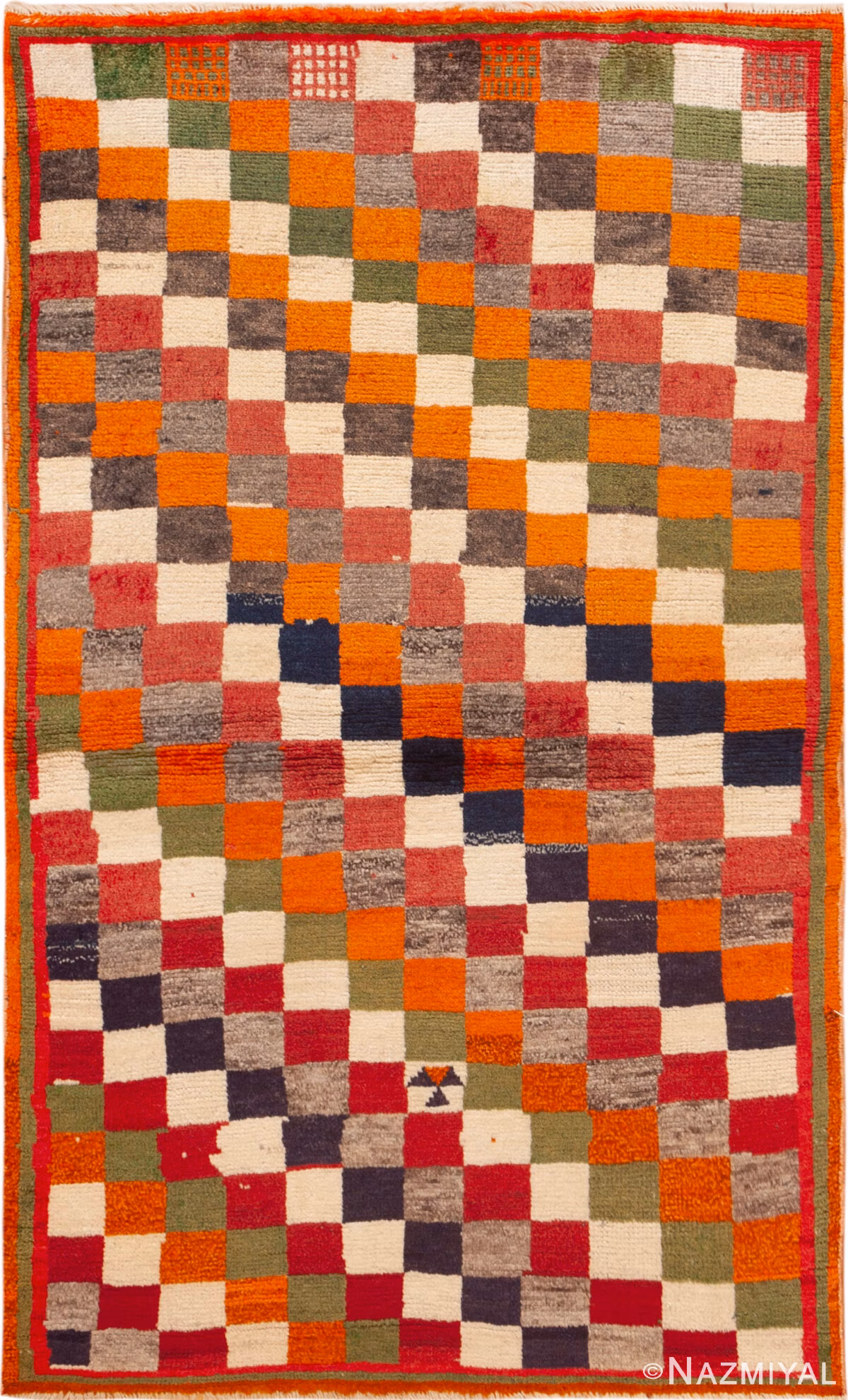 Vintage Persian Gabbeh Rug 74348 by Nazmiyal Rugs
