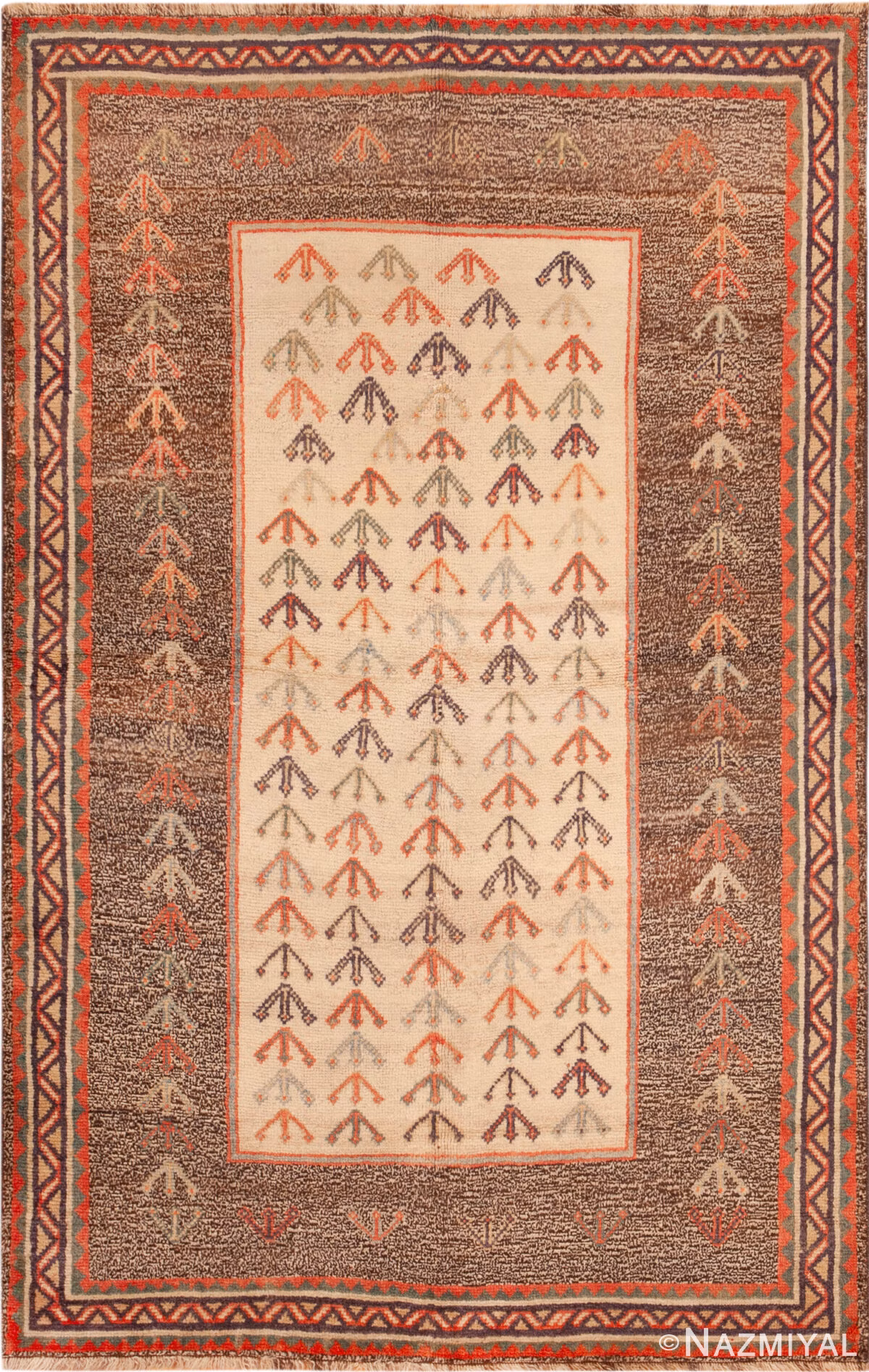 Vintage Persian Gabbeh Rug 74355 by Nazmiyal Rugs