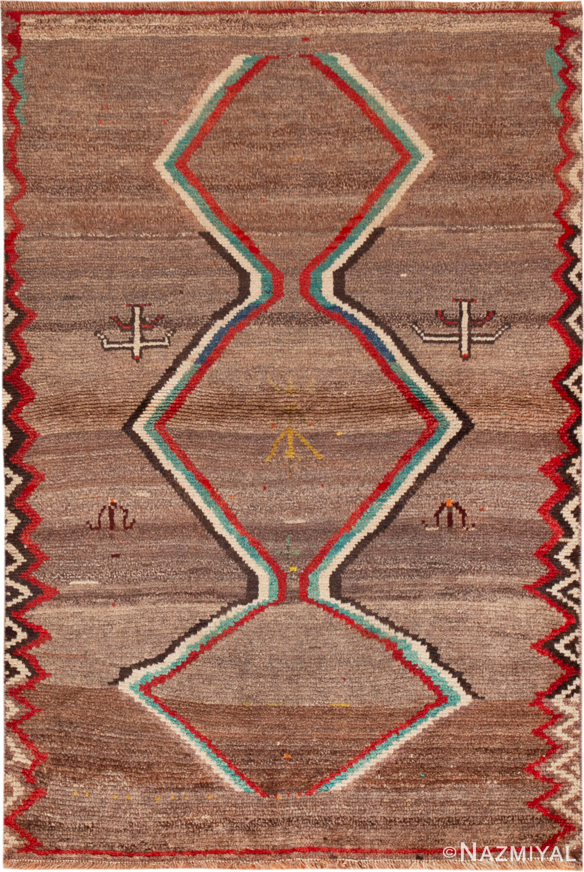 Vintage Persian Gabbeh Rug 74368 by Nazmiyal Rugs
