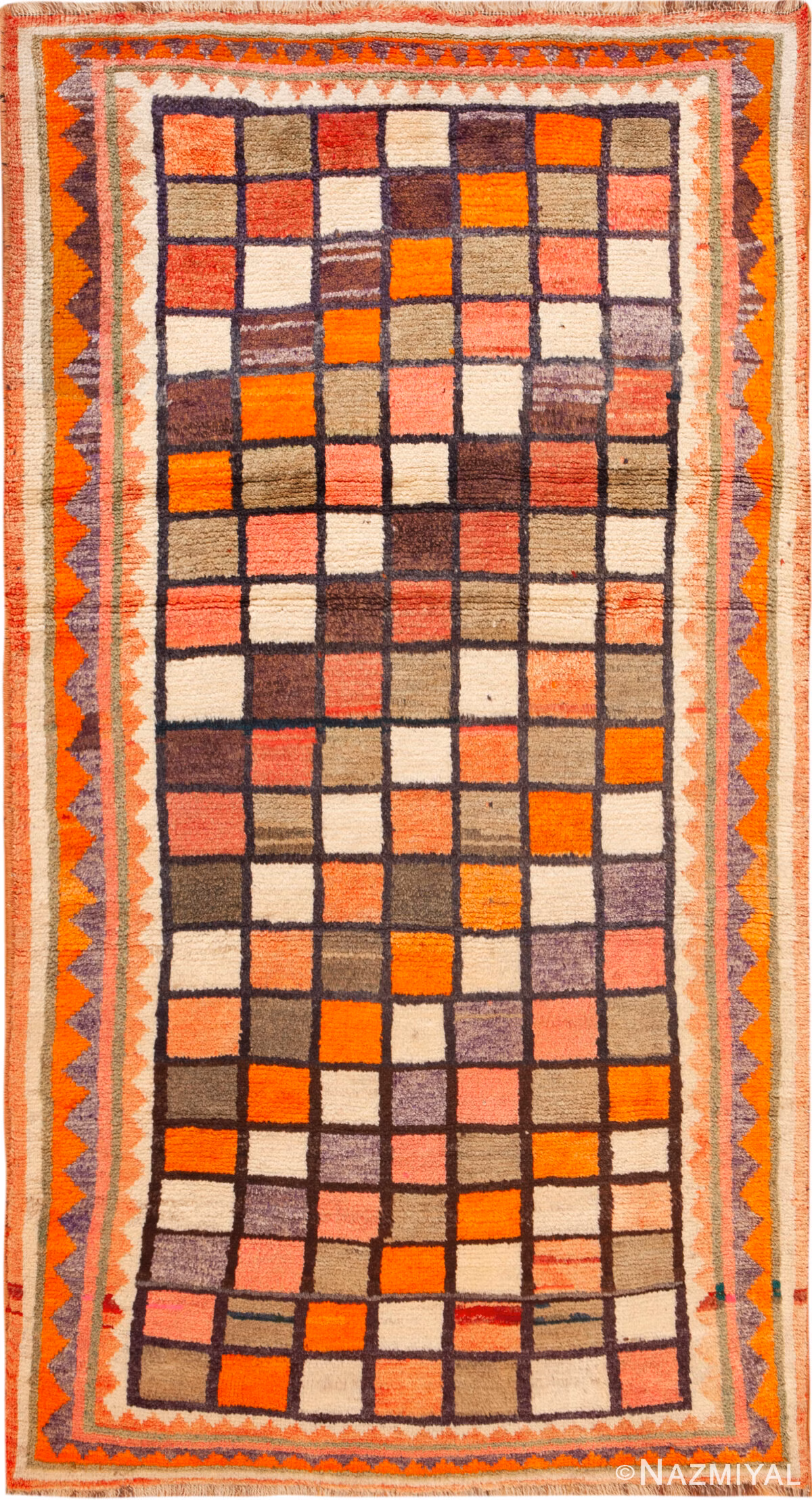 Vintage Persian Gabbeh Rug 74374 by Nazmiyal Rugs