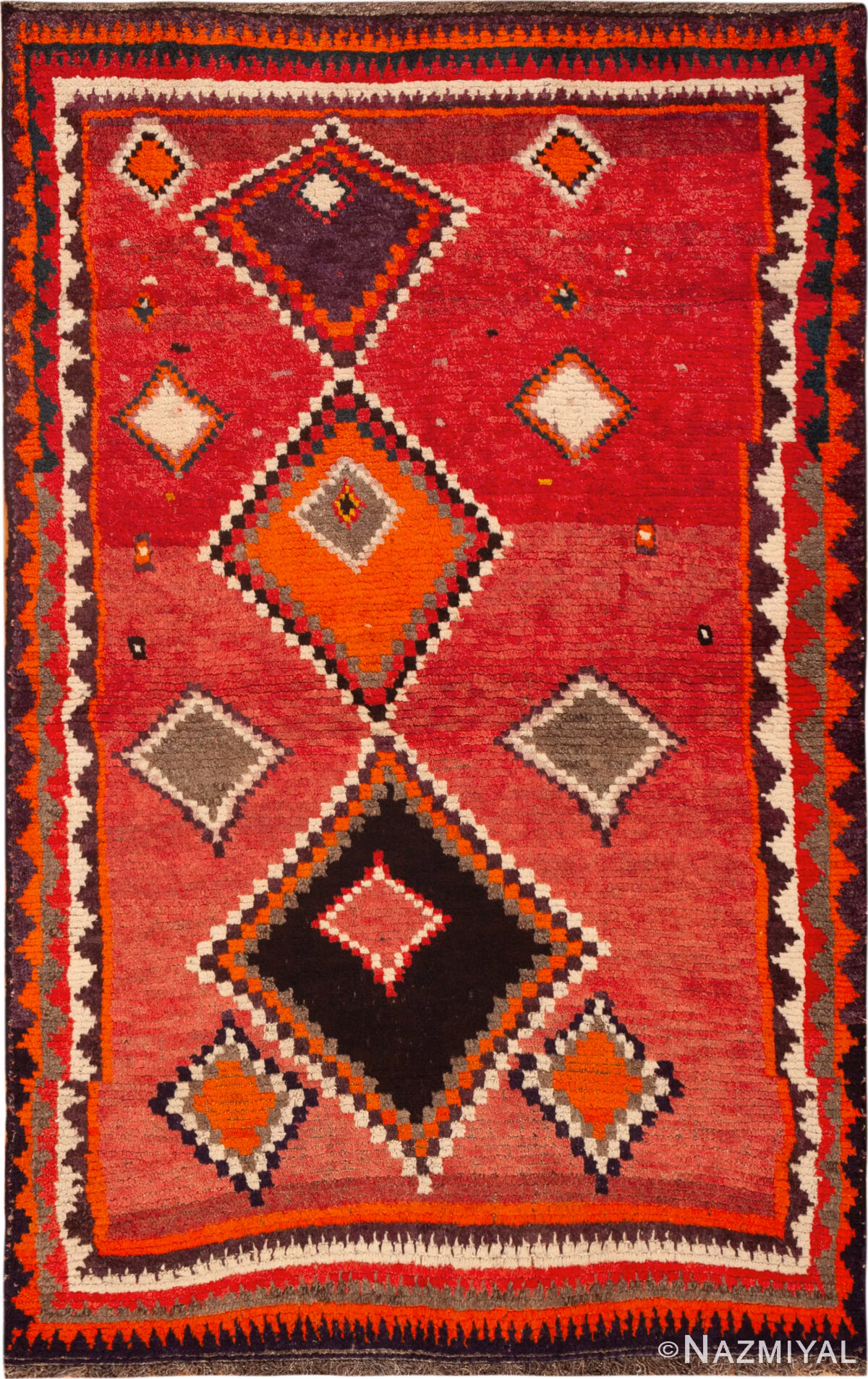Vintage Persian Gabbeh Rug 74376 by Nazmiyal Rugs