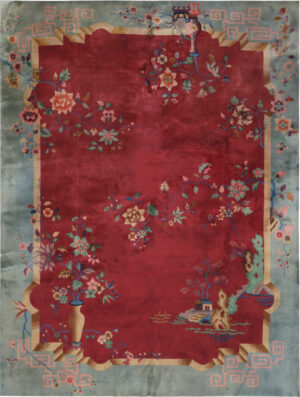 Antique Chinese Art Deco Rug 74484 by Nazmiyal Collection