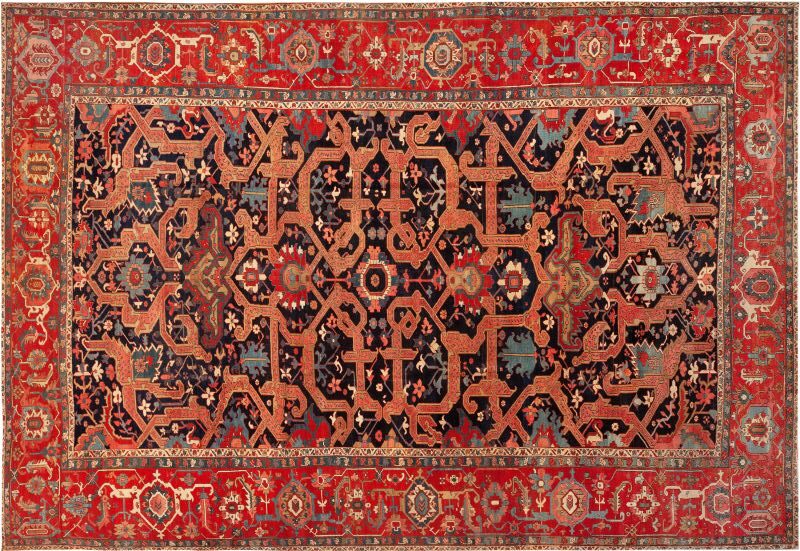 Antique Persian Heriz Rug 74051 by Nazmiyal Rugs Blog