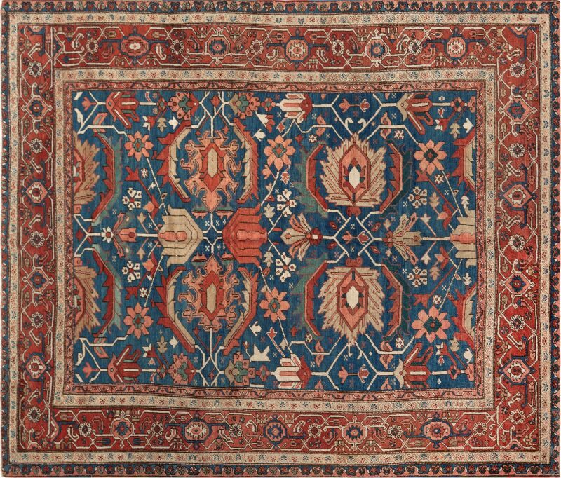 Antique Persian Heriz Rug 74330 by Nazmiyal Rugs Blog