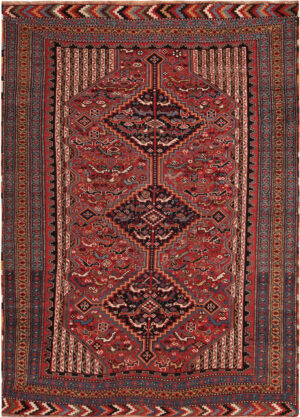 Antique Persian Qashqai Rug 74197 by Nazmiyal Rugs