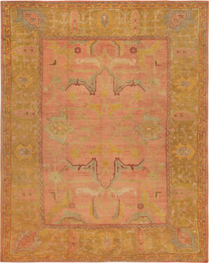 Antique Turkish Oushak Rug 74436 by Nazmiyal Collection