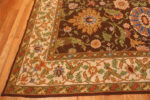 Corner of Vintage Gallery Size Portuguese Needlepoint Rug Corner of Vintage Gallery Size Portuguese Needlepoint Rug 74150 by Nazmiyal Rugs