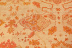 Design Detail on Large Antique Turkish Oushak Rug 74429 by Nazmiyal Collection