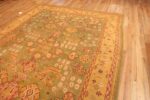 Floor View of Antique Turkish Oushak Rug Floor View of Antique Turkish Oushak Rug 74422 by Nazmiyal Rugs