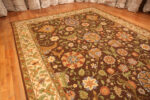 Floor View of Vintage Gallery Size Portuguese Needlepoint Rug Floor View of Vintage Gallery Size Portuguese Needlepoint Rug 74150 by Nazmiyal Rugs