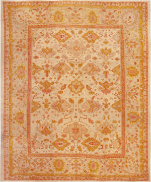 Large Antique Turkish Oushak Rug 74429 by Nazmiyal Collection