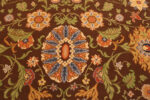 Oval Feature on Vintage Gallery Size Portuguese Needlepoint Rug Oval Feature on Vintage Gallery Size Portuguese Needlepoint Rug 74150 by Nazmiyal Rugs